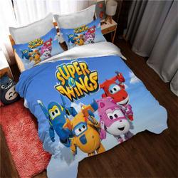 Super Wings Covers Bedding Set Gift For Your Girlfriend Boyfriend Gift For Love Gift For Friend Best Valentine Present Holiday Gift