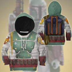 Starwars Boba Fett Halloween Costumes Hoodie, Boba Fett Cosplay 3D Hoodie