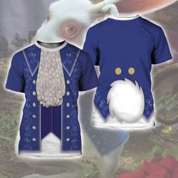 White Rabbit Full Over Print 3D Hoodie, Alice in Wonderland Cosplay Shirt Meaningful Gift For Family Gift For Boyfriend Valentine Gift