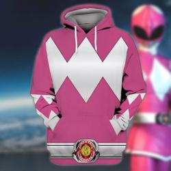 Pink Ranger Costume 3D Printed Hoodie, Costume Pink 3D Hoodie