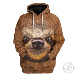 Sloth Animal Cosplay Custom 3D All Over Printed Unisex Hoodie