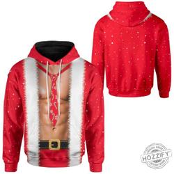 Male Santa Body Christmas Cosplay 3D All Over Printed Unisex Hoodie