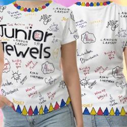 Iconic Junior Jewels 3D Shirt, Music Video Prop T-Shirt, Signature High School Shirt Meaningful Gift For Family Gift For Boyfriend Valentine Gift