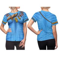 Blue Alien Water 3D T-Shirt, Halloween Cosplay Movie Characters Meaningful Gift For Family Gift For Boyfriend Valentine Gift
