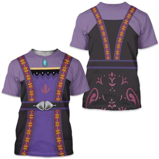 Winter Queen Costume 3D Shirt, Royal Mom Cosplay Costume Meaningful Gift For Family Gift For Boyfriend Valentine Gift