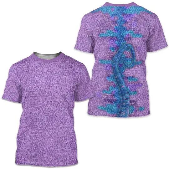 Monsters Character Costume 3D T-Shirt, Purple Lizard Antagonist Cosplay Meaningful Gift For Family Gift For Boyfriend Valentine Gift