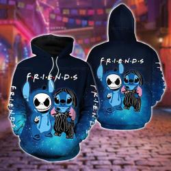 Jack Skellington And Stitch Hoodie, Stitch Hoodie, Jack Skellington Hoodie