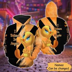 Personalized Tweety Hoodie, Tweety Pullover Hoodie, Tweety
