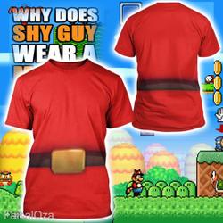 Shy Guy 3D Cosplay Halloween Shirt, Shyguy Gaming Halloween Outfit Meaningful Gift For Family Gift For Boyfriend Valentine Gift