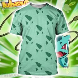 Bulbasaur Cosplay Costume 3D All Over Printed Shirt Meaningful Gift For Family Gift For Boyfriend Valentine Gift