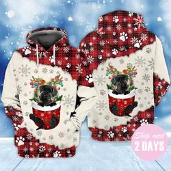 Giant Schnauzer In Snow Pocket Merry Christmas Unisex 3D Hoodie, All Over Printed Sweatshirt