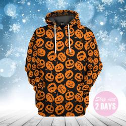 Halloween Pumpkin Night Hoodie, All Over Printed Sweatshirt, 3D Hoodie, Casual Sweater