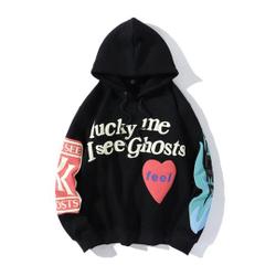 Kanye West Graffiti Letter Print Hoodie