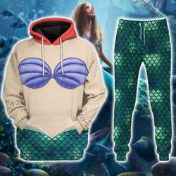The Little Mermaid 3D Hoodie, Ariel Princess Cosplay Costume