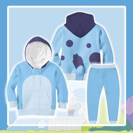 Blue Dog 3D Shirt, Family Custom Halloween 3D Hoodie