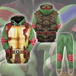 Halloween Costume Ninja Turtle 3D Shirt, Leonardo Turtle 3D Hoodie