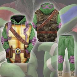 Halloween Costume Ninja Turtle 3D Shirt, Leonardo Turtle 3D Hoodie
