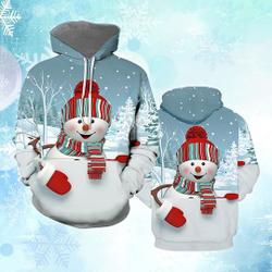 Snowman Christmas 3D All Over Print Hoodie