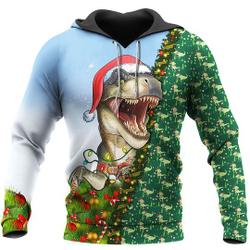 Christmas T-Rex 3D All Over Printed Shirts Love Mine Gifts