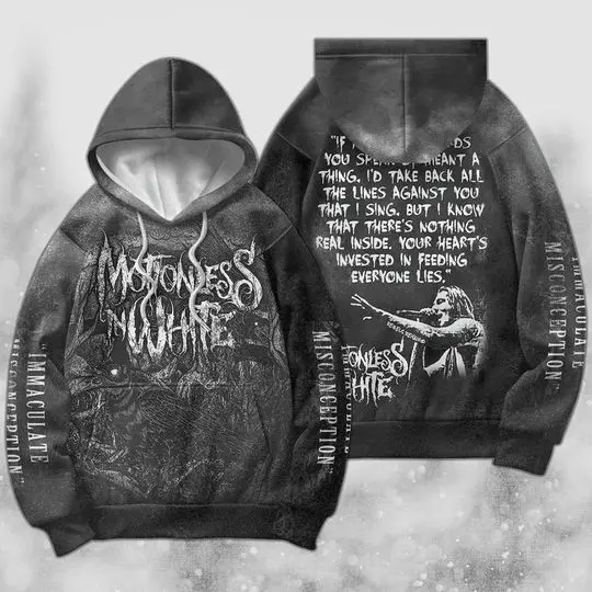Motionless In White Scoring The End Of The 2023 Music 3D Hoodie, Tour Concert Tickets Vintage Sweatshirt, Unisex Gift For Fan 1010M MLUD
