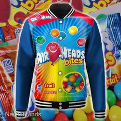 Airheads Bites Halloween Costume Baseball Jacket, Halloween Chocolate Bar 3D Shirt Meaningful Gift For Family Gift For Boyfriend Valentine Gift