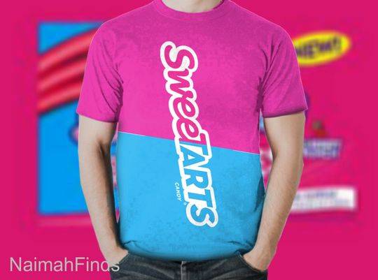 Sweet and Sour Candy SweeTarts Group Halloween Shirt, Candy Group Costumes 3D Shirt Meaningful Gift For Family Gift For Boyfriend Valentine Gift