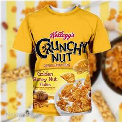 Kelloggs Crunchy Nut Tshirt Group Halloween Costumes Group Candy 3D Shirt Meaningful Gift For Family Gift For Boyfriend Valentine Gift