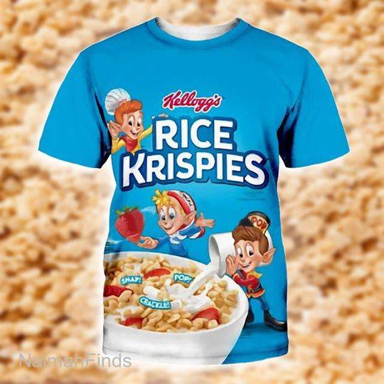 Kelloggs Rice Krispies Cereal Tshirt Group Halloween Costumes Group Candy 3D Shirt Meaningful Gift For Family Gift For Boyfriend Valentine Gift