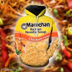 Maruchan Ramen Noodle Soup Chicken Flavor Hoodie Group Halloween Costumes 3D Hoodie