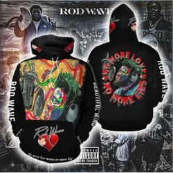 Rod Wave Nostalgia Hoodie, Rod Wave Tour 3D Hoodie, Rod Wave Album, Nostalgia 2023 Tour