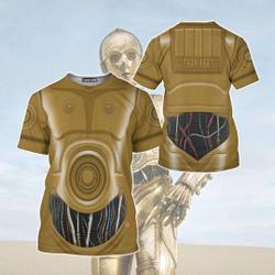 Star Wars C3P0 Costumes 3D Shirt, Star Wars 3D tshirt Meaningful Gift For Family Gift For Boyfriend Valentine Gift