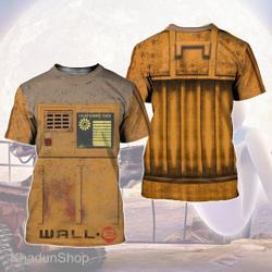 Wall E Robot 3D Shirt, Wall E Halloween Costume For Family Group Thirt Meaningful Gift For Family Gift For Boyfriend Valentine Gift