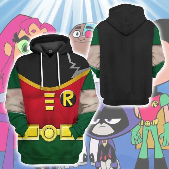 Teen Titan Robin 3D Shirt, Teen Titans Cosplay Costume