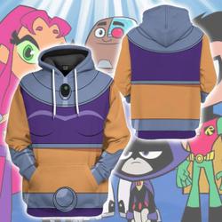 Teen Titan Starfire 3D Hoodie, Teen Titans Cosplay Costume