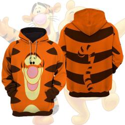 Winnie the Pooh 3D Shirt, Tigger Halloween Costume For Family Group Hoodie