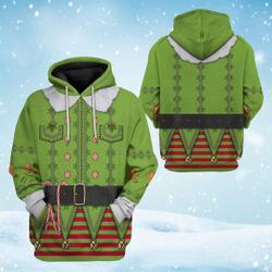 Elf Christmas Cosplay 3D Hoodie, Merry Christmas Buddy Hobbs Elf Costume