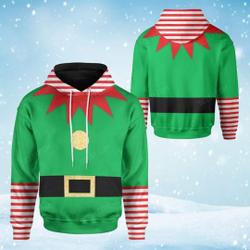 Elf Christmas All Over Printed 3D Hoodie, Elf Cosplay Shirt