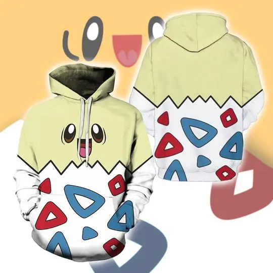 Togepi Egg Halloween 3D Hoodie, Togepi Egg Cosplay Costume