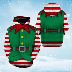 Christmas Elf Cosplay 3D Hoodie, Merry Christmas Buddy Hobbs Elf Costume