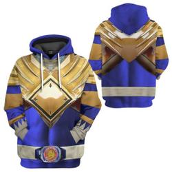 Mighty Morphin Blue Rangers Full Over Print Hoodie Shirt