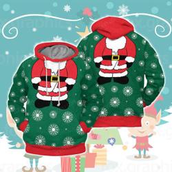 Christmas Santa Costume 3D Full Over Print Hoodie