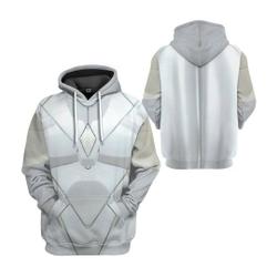 White Vision Cosplay 3D Shirt, Marvel Hero Halloween Costume Hoodie