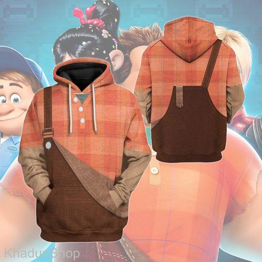 Wreck It Ralph 3D Costume For Family Group Hoodie