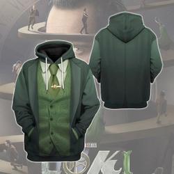 Loki TV Series 3D Hoodie, Loki TVA Green Suit 3D Shirt