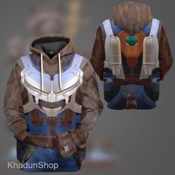 Rocket Racoon Guardian Of The Galaxy 3D Hoodie