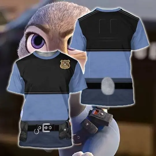 Judy Hopp Rabbit Halloween Costume 3D Shirt Meaningful Gift For Family Gift For Boyfriend Valentine Gift