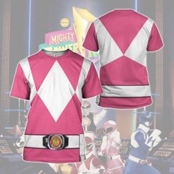 MIGHTY MORPHIN Power Ranger Pink 3D Shirt Meaningful Gift For Family Gift For Boyfriend Valentine Gift
