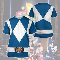 MIGHTY MORPHIN Power Ranger Blue 3D Shirt, Cosplay Sweatshirt Hoodie, Green Power Ranger Ugly hoodie, 3D hoodie Meaningful Gift For Family Gift For Boyfriend Valentine Gift