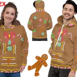 Christmas Gingerbread Hoodie Ugly Christmas Unisex Gingerman Hoodie