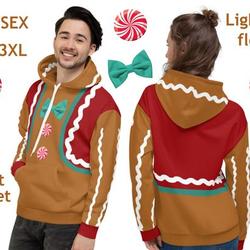 Christmas Hoodie Gingerbread Man Ugly Cookie Unisex Gingerman